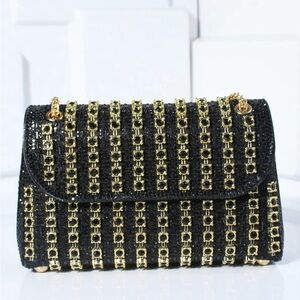 Elegant Black and Gold Women's Bag